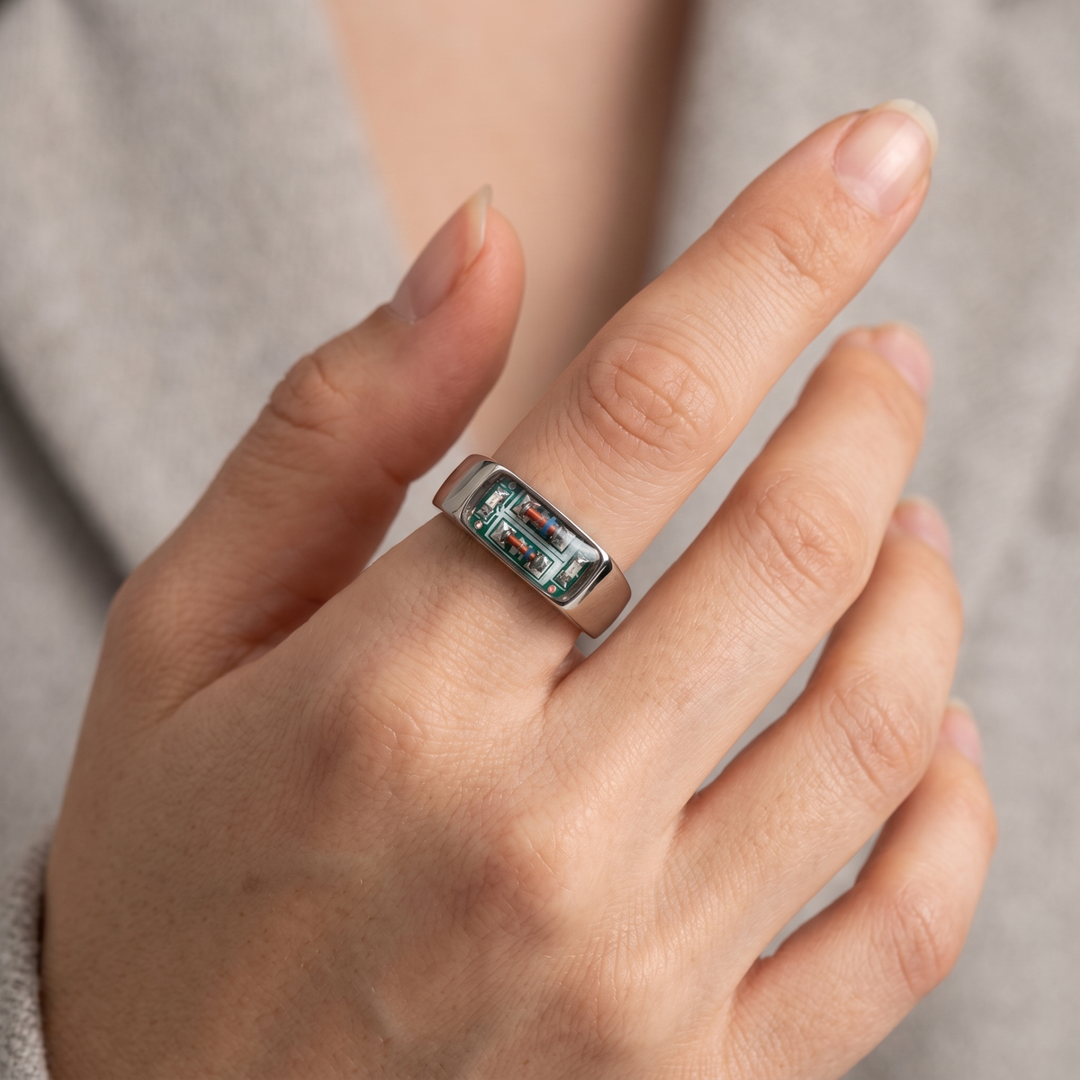 Circuit Board Ring for Women,Unique Statement Ring,Futuristic Gift for Her