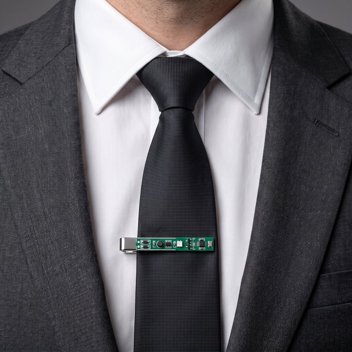 Glowing Circuit Board Cufflinks and Tie Clip Set for Men,Programmer Gift