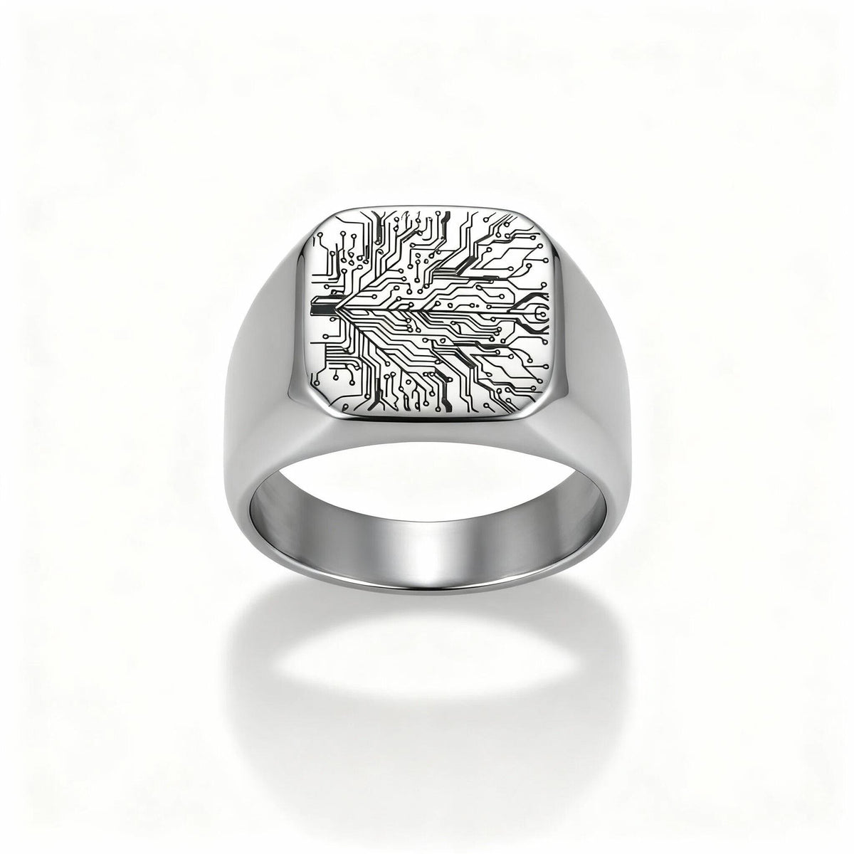 Custom Gold Circuit Tree Engagement Ring,Geek Futurism Jewelry
