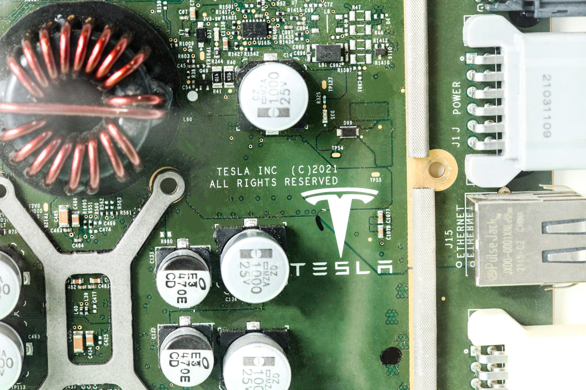 Original Tesla Motherboard Art Circuit Board Tech Wall Decor
