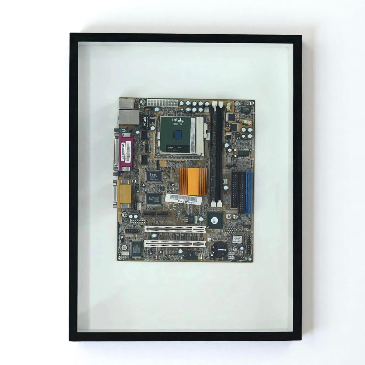Authentic Intel Motherboard Artifact, Industrial Tech Wall Decor, Gift for Tech Lover