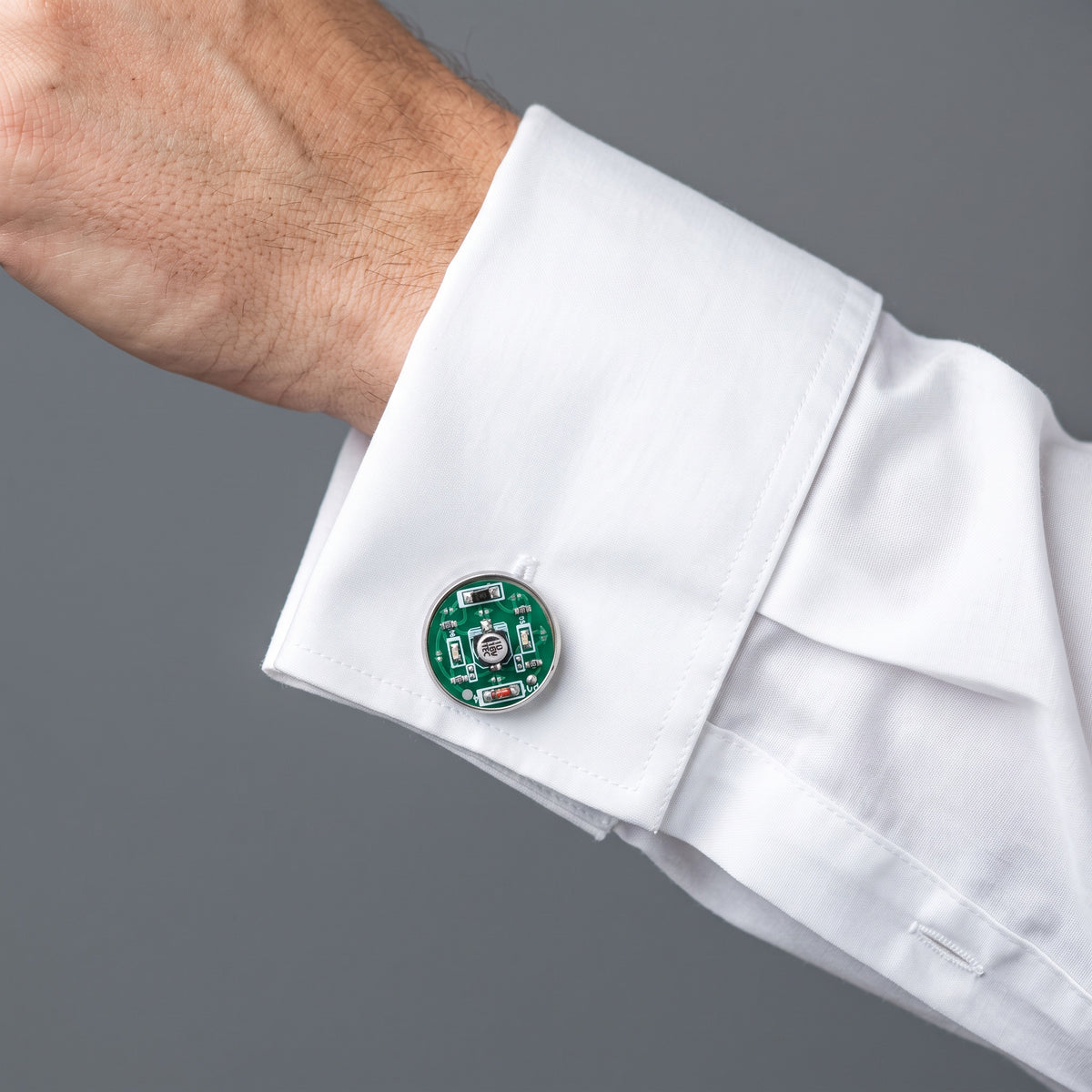 Glowing Circuit Board Cufflinks and Tie Clip Set for Men,Programmer Gift