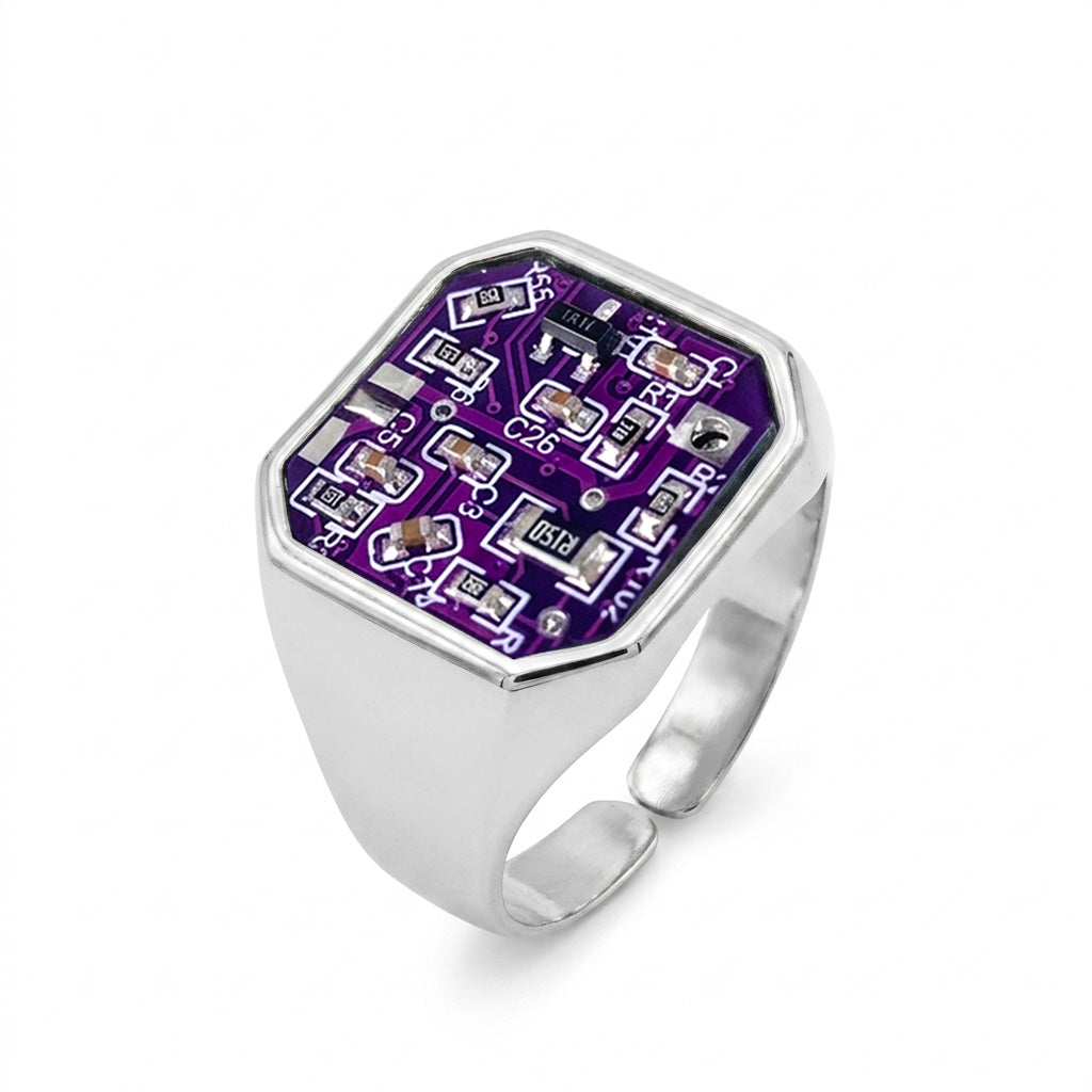 Circuit Board Ring,Glow Ring,Gamer Gift