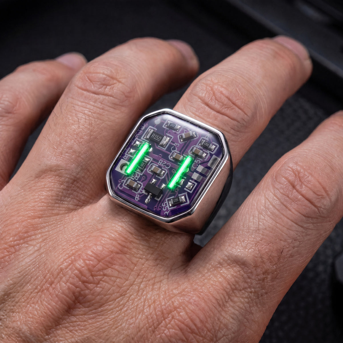 Circuit Board Ring,Glow Ring,Gamer Gift