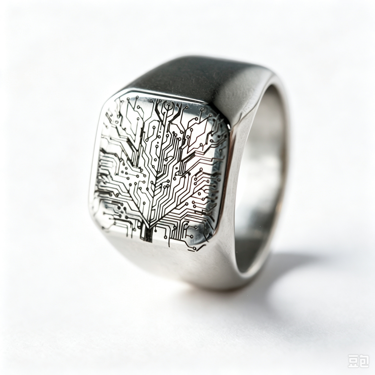 Custom Gold Circuit Tree Engagement Ring,Geek Futurism Jewelry