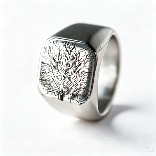Custom Gold Circuit Tree Engagement Ring,Geek Futurism Jewelry
