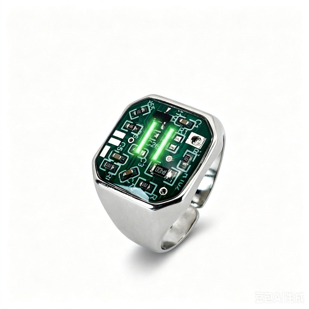 Circuit Board Ring,Glow Ring,Gamer Gift