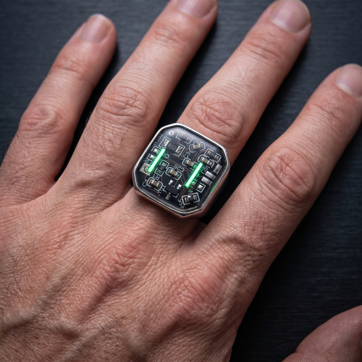 Circuit Board Ring,Glow Ring,Gamer Gift