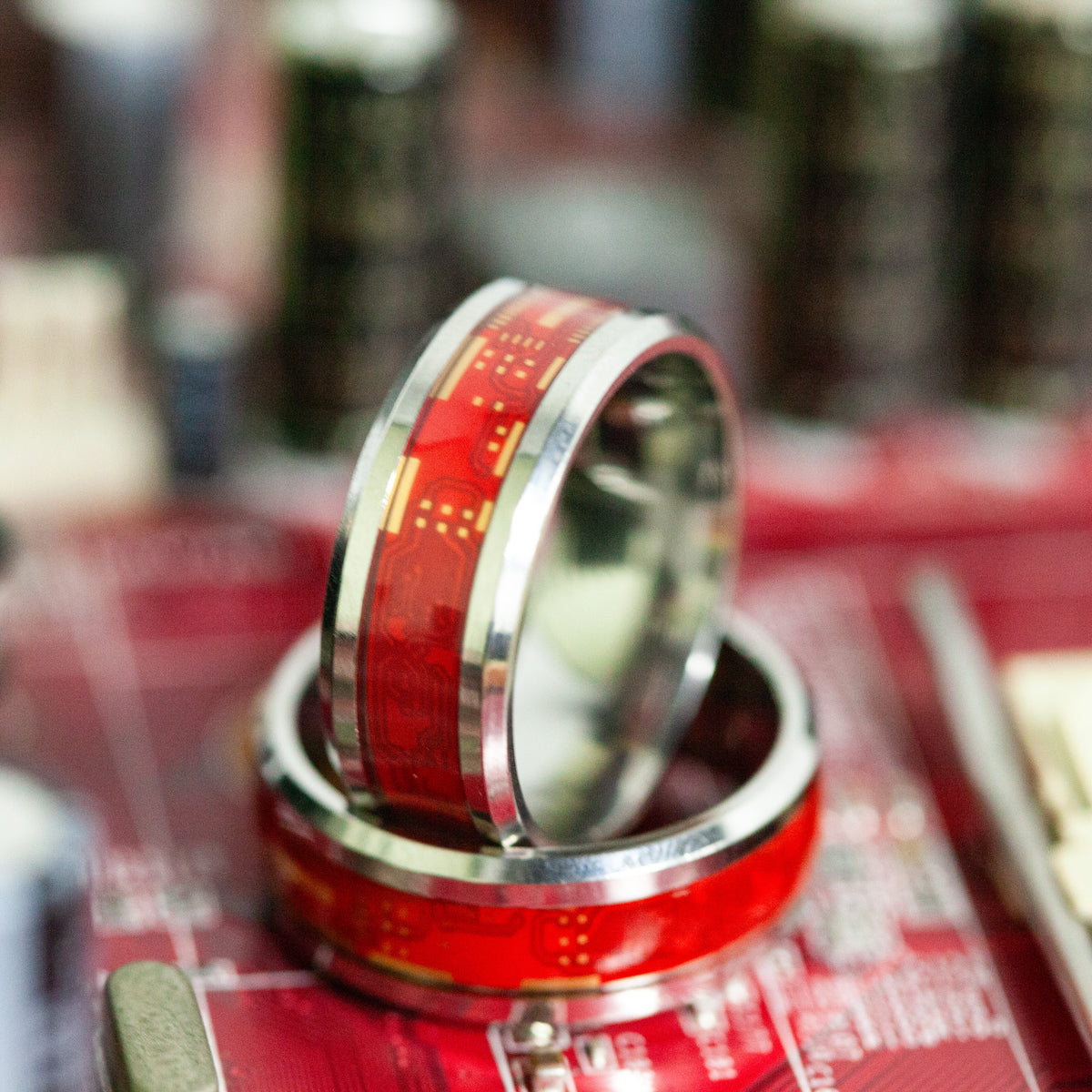 Circuit Board Rings,Gift For Gaming Lover