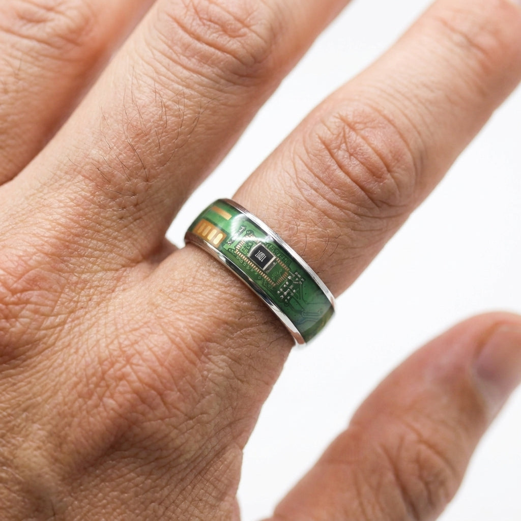 Circuit Board Ring,Geek Gamer Jewelry,Hackers Gift