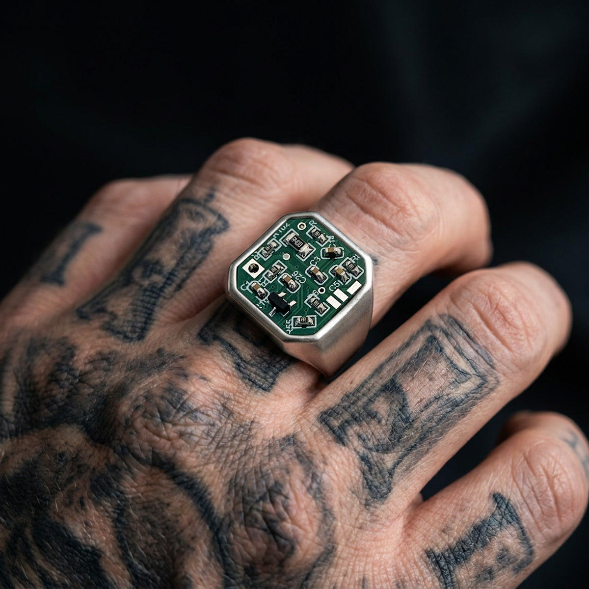 Circuit Board Ring,Glow Ring,Gamer Gift