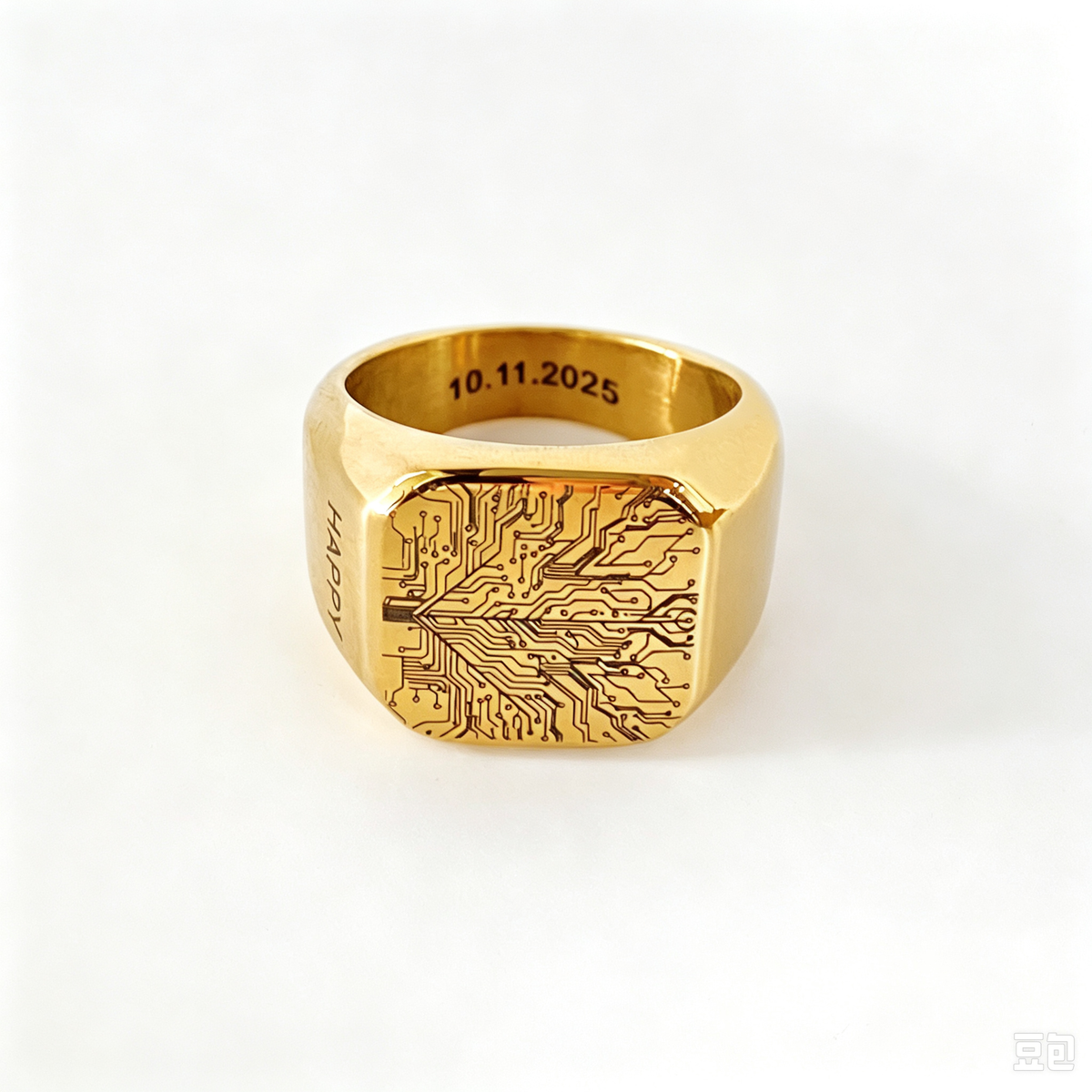 Custom Gold Circuit Tree Engagement Ring,Geek Futurism Jewelry