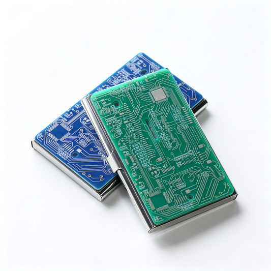 Recycled Circuit Board Business Card Case,Cyberpunk Tech Gifts