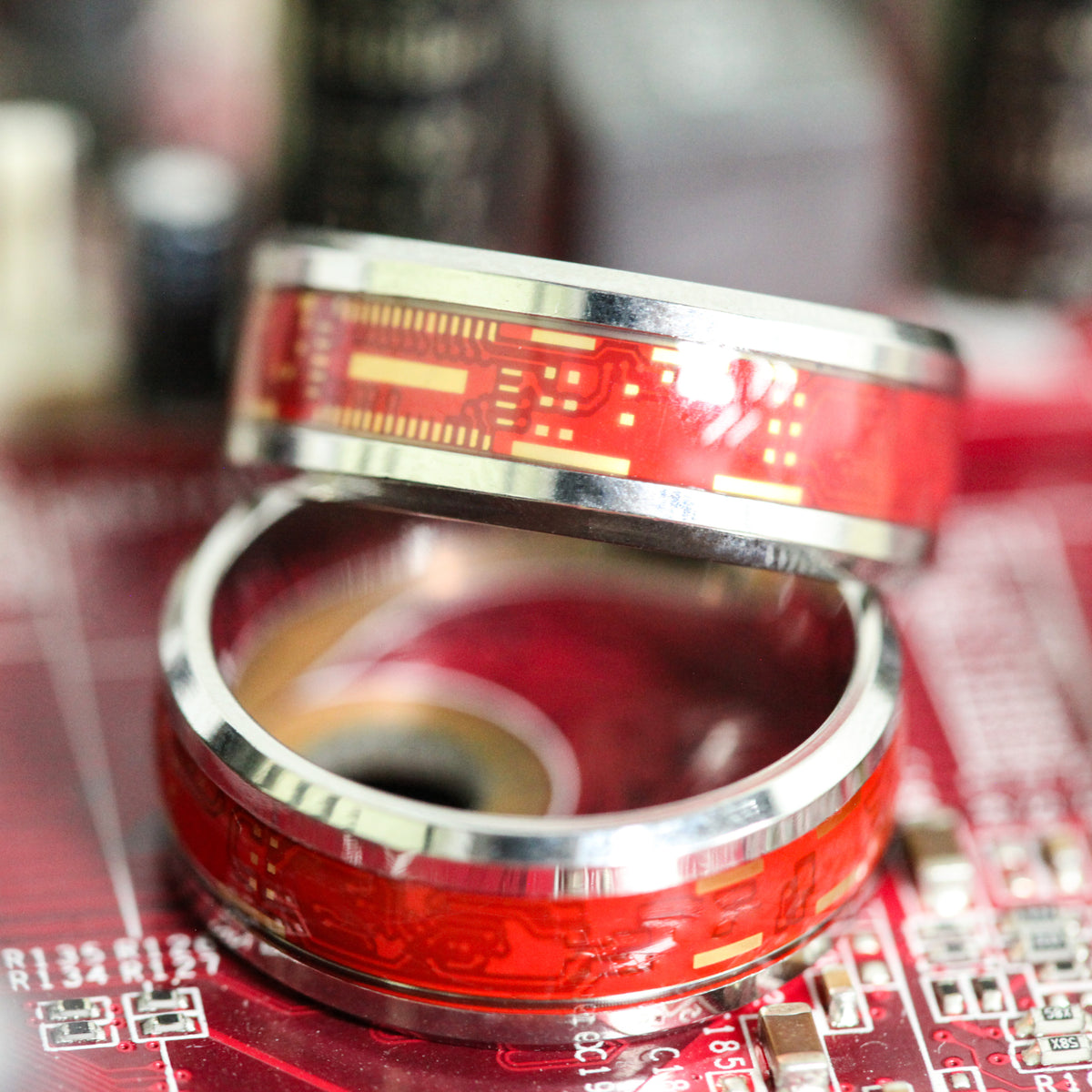Circuit Board Rings,Gift For Gaming Lover